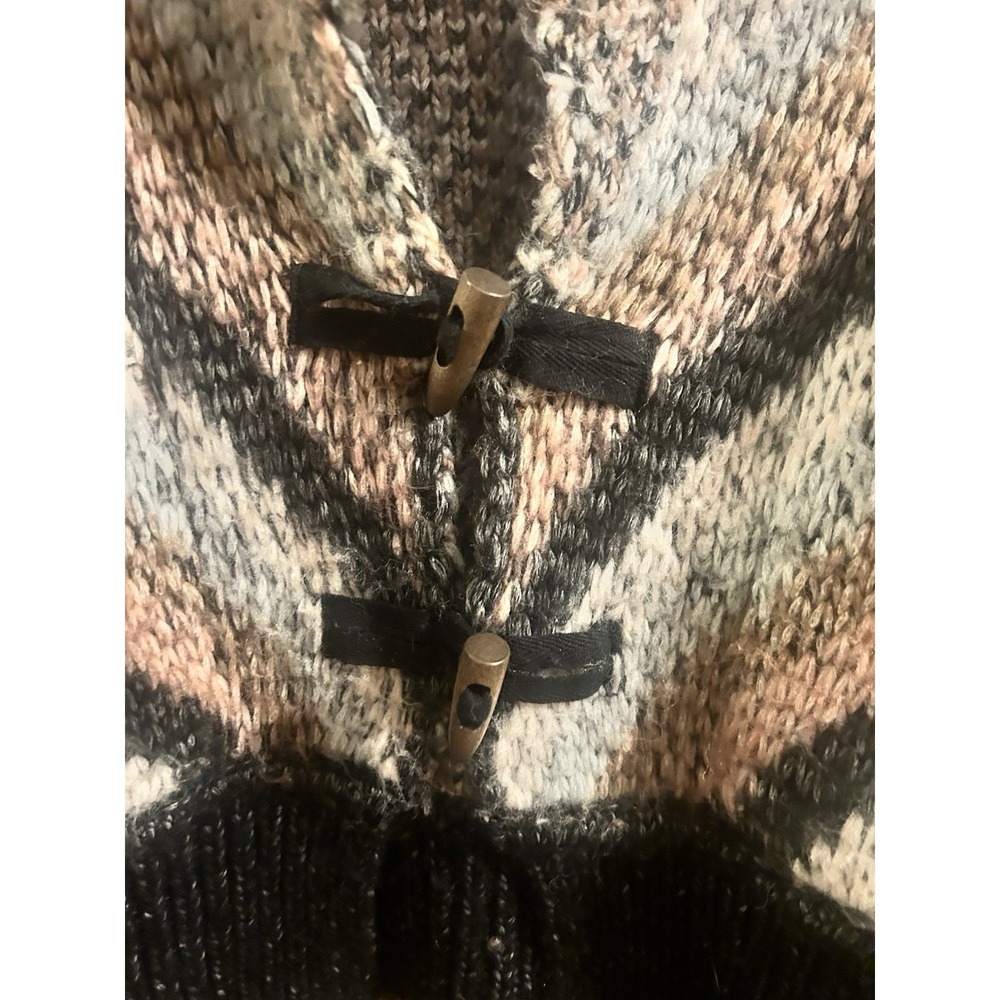 Saltwater Luxe Cain Cardigan Sweater Multi-Stripe Toggle Button Women Small - Picture 5 of 6